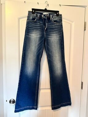 NWOT Kancan Women's Dark Blue Flared Jeans